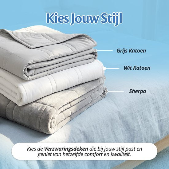Ella Gewichtsdecke 5 kg – Samt & Sherpa-Fleece Gewichtsdecke OEKO-TEX – Weighted Blanket 135 x 200 cm – Gewichtsdecke – Grau