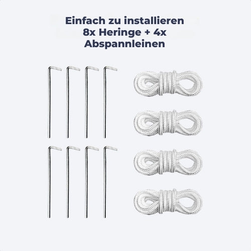 LifeGoods Partyzelt - Pavillon - 3x3 m - leicht aufbaubar - faltbar - wasserdicht - Tragetasche mit Rädern - grau