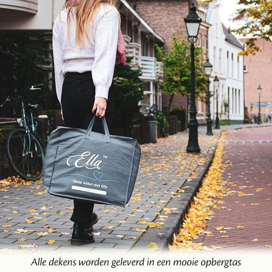 EL-Life - Kinder-Gewichtsdecke 2,4 kg - 90×120 cm – Kuscheldecke mit Gewicht – Inkl. Baumwollbezug in Blau & Grau