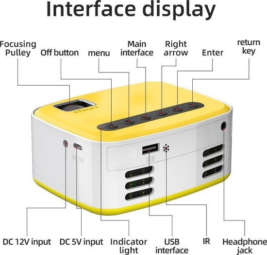Fuegobird Smart Mini Beamer-Support Mobiltelefon drahtlose gleichen Bildschirm