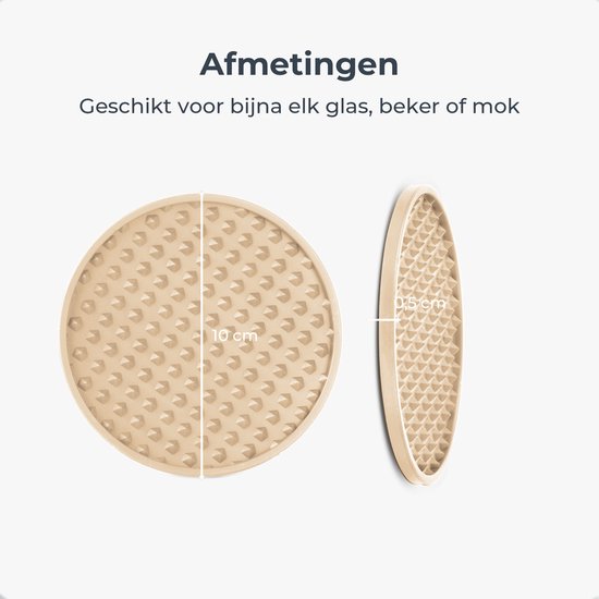 Castagnola Silikon-Untersetzer – Untersetzer für Gläser – Design-Untersetzer mit Halter – Untersetzer-Set – rutschfest – 6er-Set – Beige