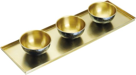 Artesà Tapas-Set 60 X 20 Cm/ 12,5 Cm Gold/ blau 4-teilig