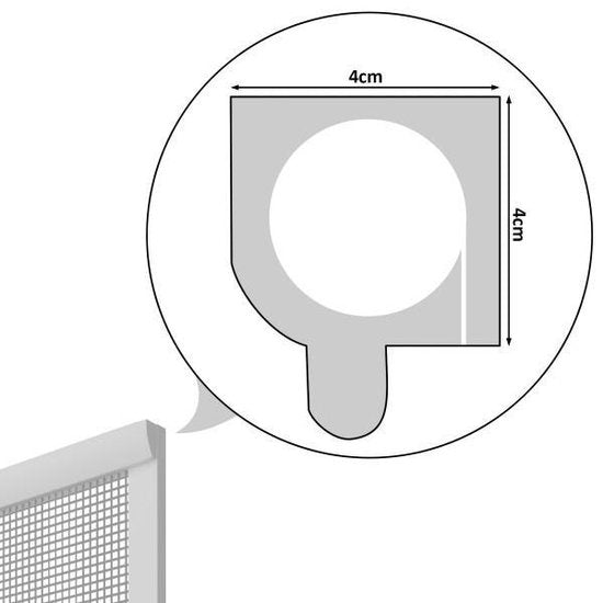 tectake - Mückenschutzvorhang - Anti-Mücken-Rollo - 110 x 160 cm - 402062