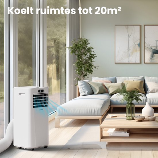 Auronic - Mobile 3-in-1 Klimaanlage - 7.000 BTU mit 2 Fensterabdichtungskits - kühlt bis zu 20 m² - Weiß