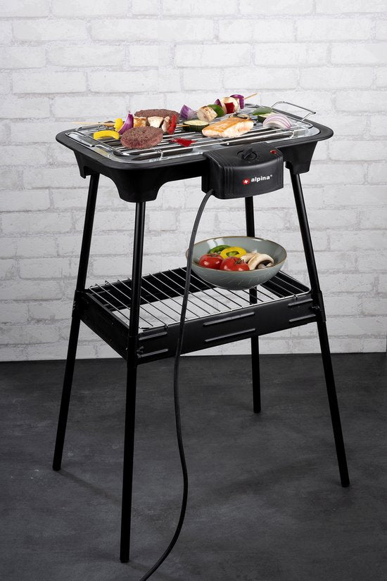 alpina BBQ – Elektrisch – 2-in-1 – Für drinnen und draußen – 2000 W
