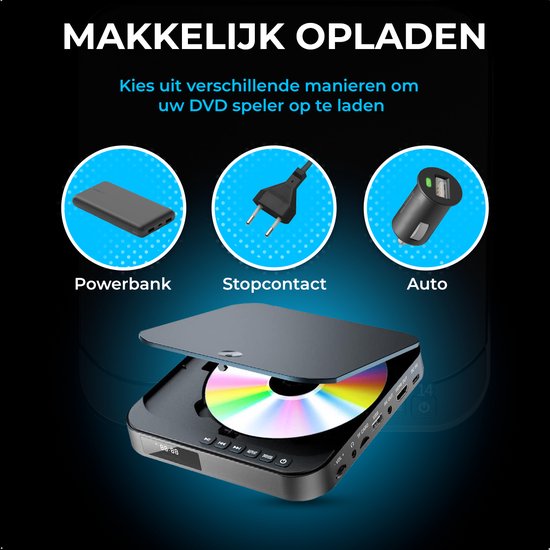 Urgoods - Mini-DVD-Player - mit HDMI - 1080P Full HD - Schwarz