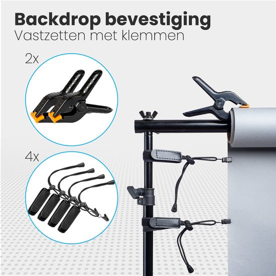 Auronic Backdrop System - Komplettset - ohne Tuch - verstellbar - 300 x 260cm