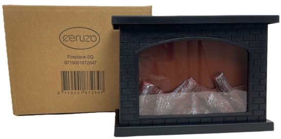 Ceruzo Led Atmosphären-Kamin - H20x12x28 cm- Offener Mini-Kamin Laterne