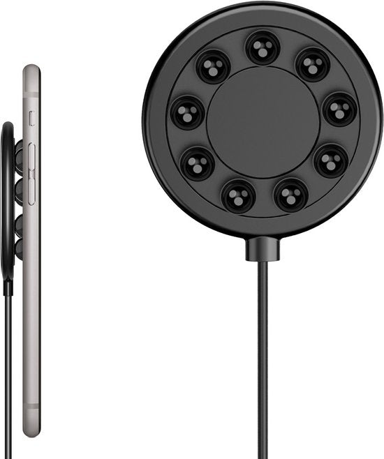 PHILIPS - Kabelloses Ladegerät - DLP9016U/0 - QI-Technologie - Anti-Rutsch-Saugnäpfe - Schwarz
