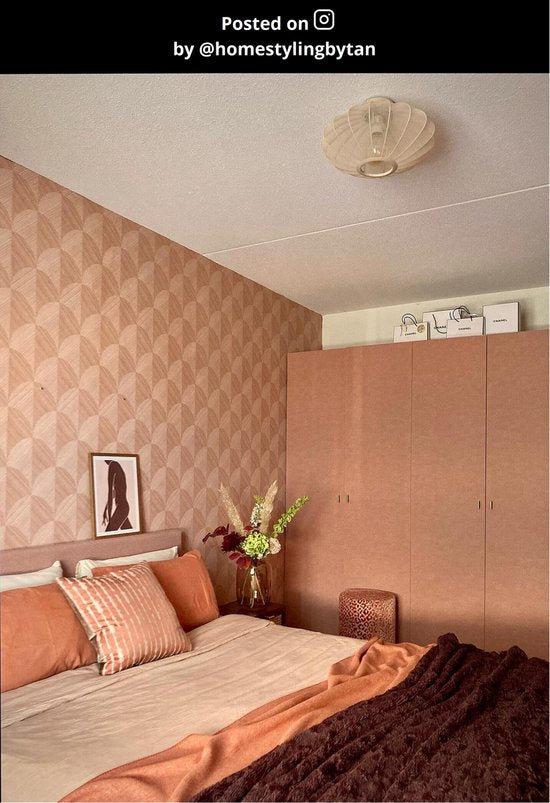Lucide CORINA – Deckenleuchte – Ø 40 cm – 1xE27 – Beige – Japandi