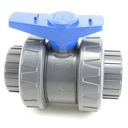Fitt PVC-Kugelhahn für Schwimmbäder – 63 mm – blauer Griff