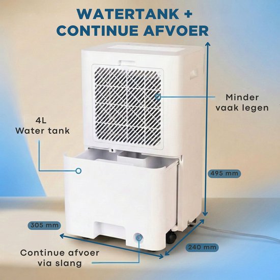Aironex Luftentfeuchter 20 l pro Tag – Wäschetrocknungsfunktion – Bis zu 70 m² – Leise – Mit App und Ionisator – Für Keller, Wohnzimmer, Schlafzimmer und Badezimmer – Luftentfeuchter