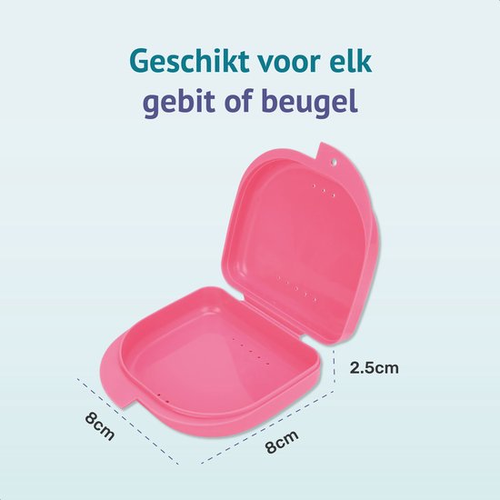 Alyze Zähne und Zahnspange Tablett - rosa