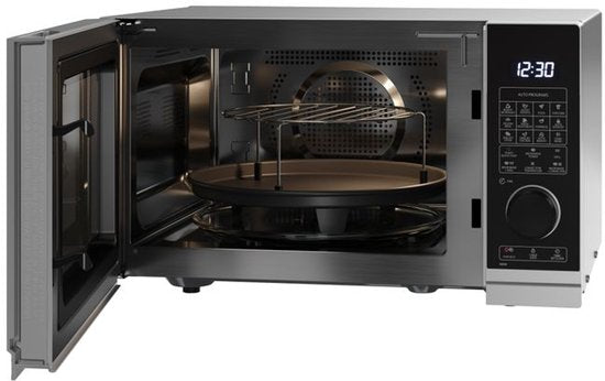 Sharp YC-PC254AE-S Kombi-Mikrowelle mit Grill und Heißluftofen – 900 W – 25 Liter – silber