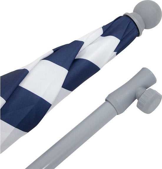 Bo-Camp – Sonnenschirm – Strand – Mit Schwenkarm – Gestreift – Ø 165 cm