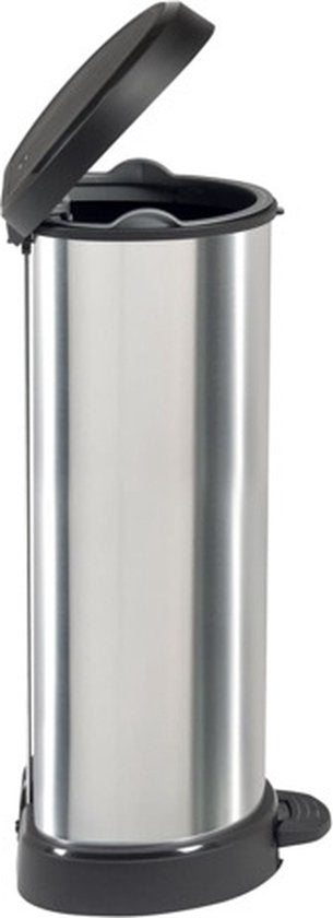 Curver Decobin – Abfallbehälter – 40 Liter – Silber Metallic