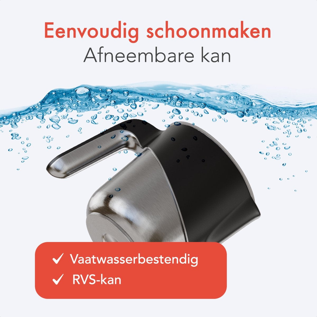 KitchenBrothers Elektrischer Milchaufschäumer - Abnehmbare Kanne - 4-in-1 - 400 ML - Schwarz