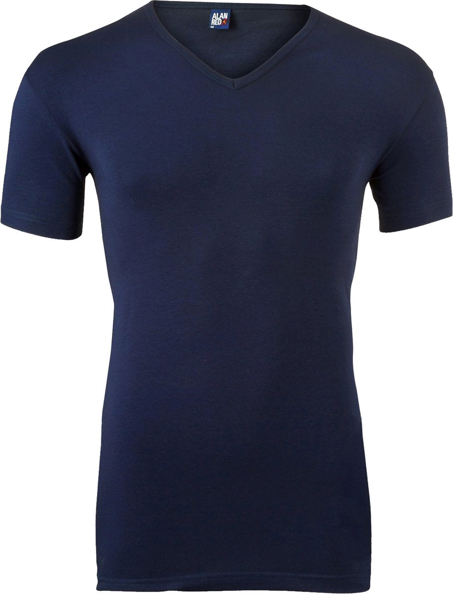 ALAN RED T-shirts Oklahoma (4er-Pack) - V-Ausschnitt Stretch - Größe S - Navy
