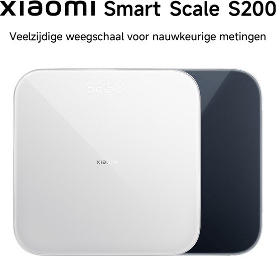 Xiaomi Smart Scale S200 Weiß | Intelligente Personenwaage | Genauigkeit: 0,05 kg | BMI | Xiaomi Home App | Bis zu 150 kg