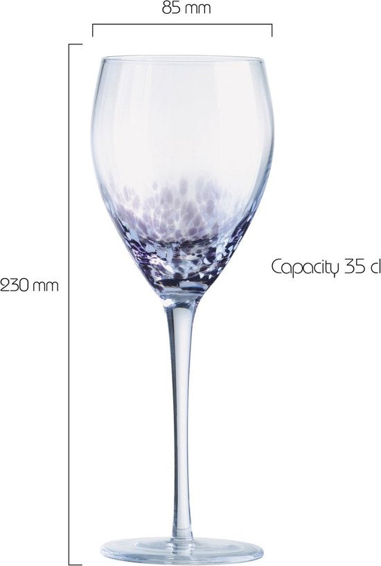 Anton Studio Designs London Satz von 4 Weingläser mit farbigen Sprenkeln 35 CL