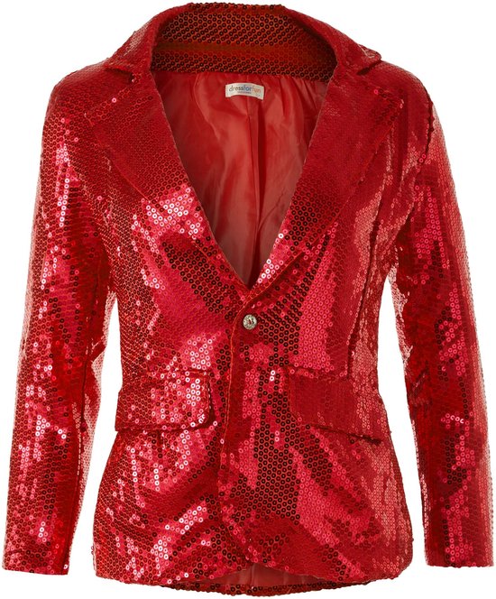 Dressforfun Faschingskostüm Paillettenmantel Rot – Damen – Größe XXL