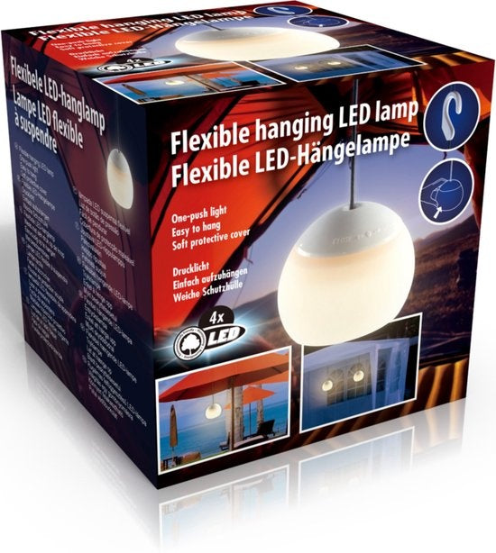 LED-Hängeleuchte - Glühbirne - 4 LED - Silikon - weiß