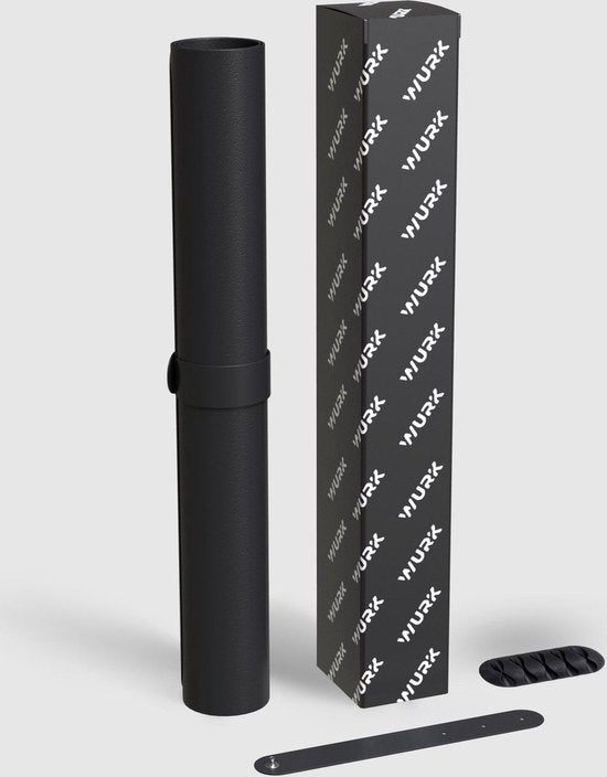 WURK - Doppelseitige Schreibtischunterlage - Kunstleder und Kork - 120x60cm - Schwarz