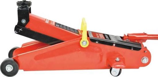 Carpoint Garagenheber - Mobil - Hydraulisch - Maximale Tragfähigkeit 2000KG - Hubhöhe von 130-380mm - Automatisches Sicherheitsventil - Lange Pumpenstange - Lenkrollen - Mit TüV/GS Produktzertifizierung