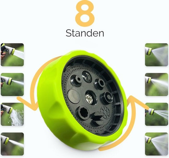 Goliving Gartenschlauch Flexibel - 22,5 Meter - Dehnbarer Gartenschlauch Sprayer - Garten Sprinkler - Schwarz - Acht Positionen - Mit Aufbewahrungstasche