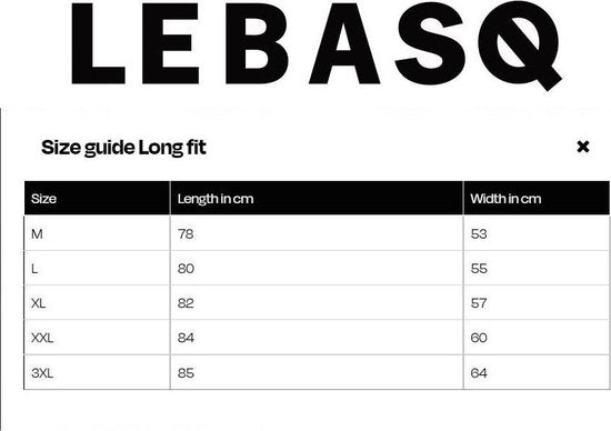 LebasQ - Steve's T-Shirt für Männer - 3er-Pack - mit Rundhalsausschnitt - Extra lang - als Unterhemd geeignet - Weiß - XL - Baumwolle