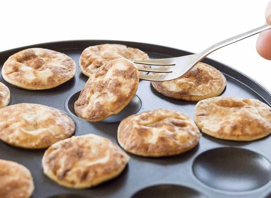 Bestron Poffertjes-Pfanne – APFM700W – 800 W – Poffertjes-Gerät – elektrisch – weiß – 5 Jahre Garantie