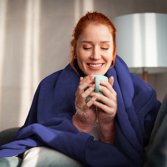 Auronic Electric Blanket - Wärmedecke - 9 Wärmestufen - 1 Person - 160x120cm - Blau