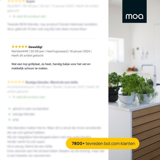 MOA - Tischgrill - Elektrisch - 56 x 30 cm - Antihaftbeschichtung - TG203B - Schwarz