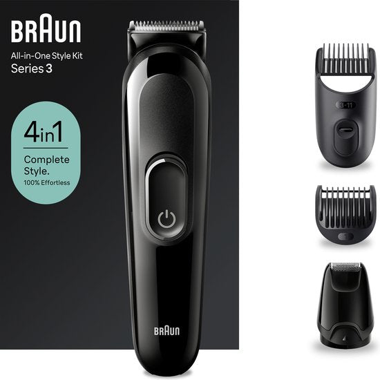 Braun All-In-One Style Kit Series 3 SK3400, 3-in-1-Set für Bart, Haare und mehr