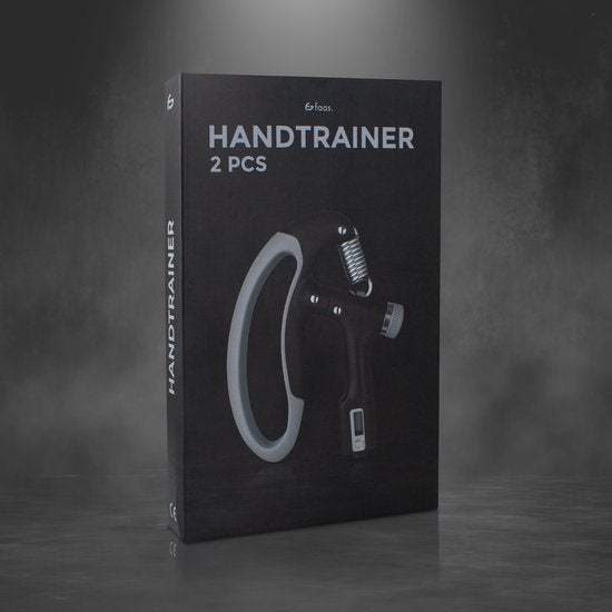 Verstellbarer Handtrainer - 2er-Set - 10 bis 100 KG - Digitaler Zähler - Hand Squeeze Fitness - Unterarm-Griff-Trainer - Schwarz