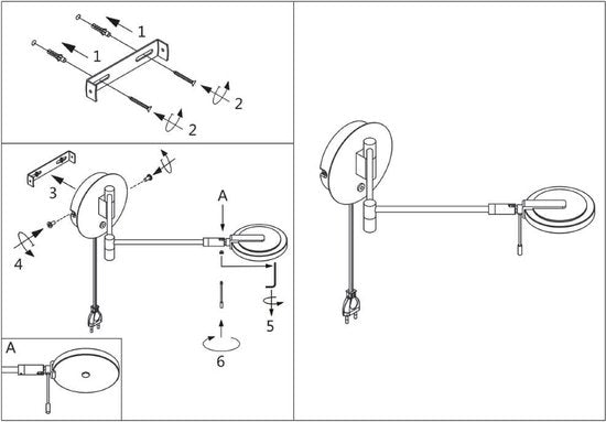 Steinhauer Turound LED – Moderne Wandleuchte – Stahl – H: 17 cm – Ø: 14 cm – Universell einsetzbar – Für den Innenbereich – Metall – Wandleuchten – Schlafzimmer – Wohnzimmer