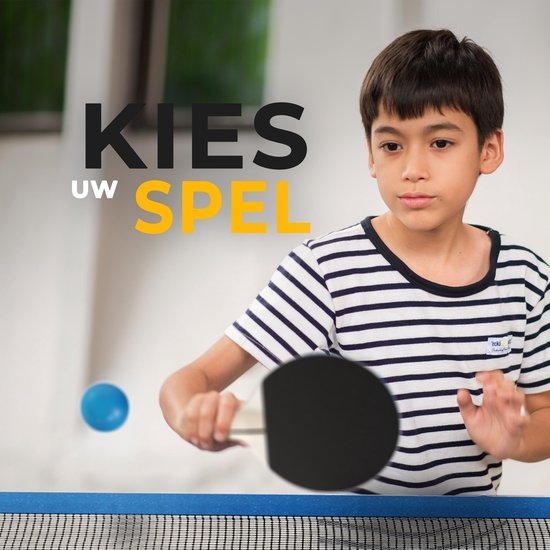 Slazenger - Pingpong Tischset - Spyder Air - Tischtennisplatte inkl. Zubehör - 240 x 120 x 63cm - Schwarz/Blau