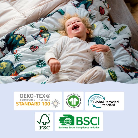 Zelesta® Kiddybed Silver Stars 140x200 - Kinderbettbezug - Waschbare Kinderbettdecke ohne Bezug - Bedruckte Kinderbettdecke - Ganzjährig Winterbett & Sommerbett