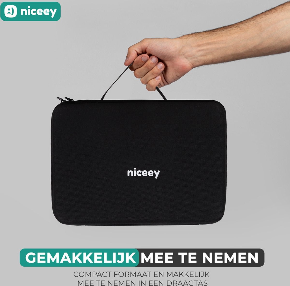 Niceey Professional Massage Pistole - Kabellos - Schwarz