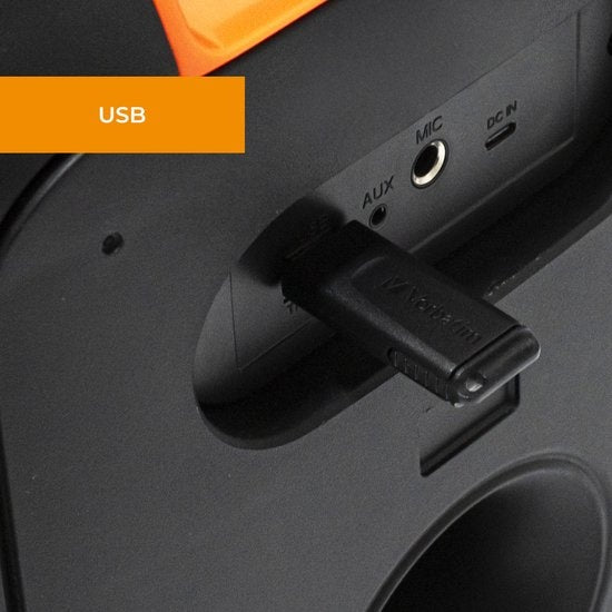 Denver - Bluetooth Lautsprecher Party Box - Disco Lights - Inkl. Fernbedienung - Mikrofonanschluss - BPS250 - Schwarz