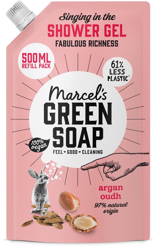 Marcel's Green Soap Duschgel-Nachfüllpackung Argan & Oudh 500 ml