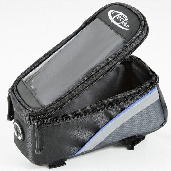 tectake - Rahmentasche Fahrradtasche für z.B. Smartphone etc. schwarz blau S 401606