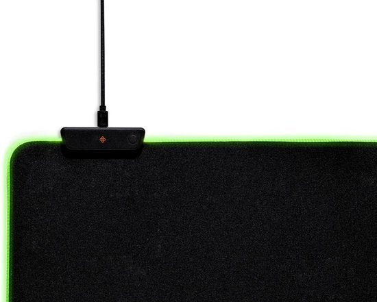 DUTCH ORIGINALS Gaming Mousepad XXL - RGB-LED-Beleuchtung - 9 Farben - einstellbare Helligkeit - Anti-Rutsch - 80 x 30 cm