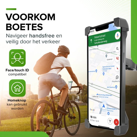 iSetchi Handyhalterung - Fahrrad & Roller - Anti-Schock