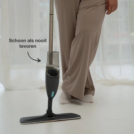 Achaté© - Floor Wiper - Reinigungswischsystem - Bodenwischer mit Sprühfunktion - Inkl. 5 losen Mikrofasertüchern