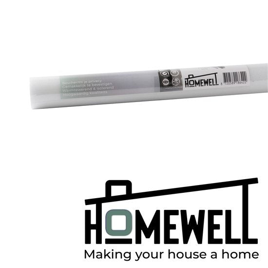 Homewell Fensterfolie HR++ 70x300cm - Sonnenschutz & Isolierung - Blendschutz - Selbstklebend - mattiertes Glas