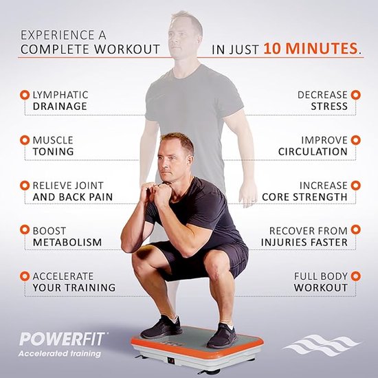 Vibro Shaper – Vibrationsplatte mit Oszillationstechnologie strafft den Körper – Powerplate trainiert alle Muskelgruppen – inklusive Power-Stretchbänder