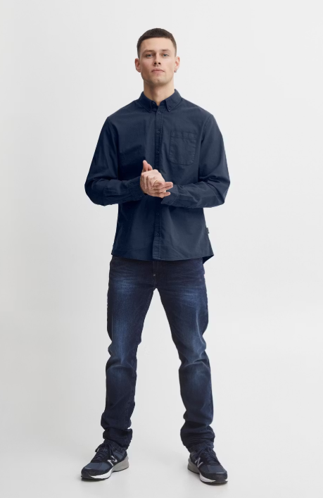 Blend Shirt Oxford Dress Blues - Größe M - Stilvolles Casual Herrenhemd