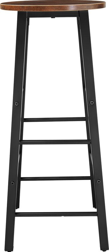 tectake - 2 Barhocker Keynes industrial dunkelbraun - 404348