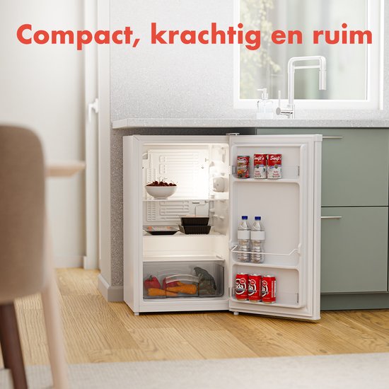 KitchenBrothers Kühlschrank - 88L - Kühlschrank - Tischmodell - Kühlschrank - Freistehend - Weiß